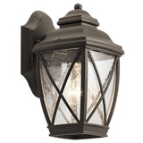 Olde Bronze Tangier Exterior Lantern with Seeded Glass