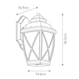Olde Bronze Tangier Exterior Lantern with Seeded Glass