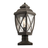 Timeless Tangier 7.5 Bronze Outdoor Pedestal Lantern