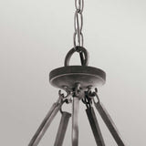 Taulbee 15-Light Weathered Zinc and Wood Chandelier