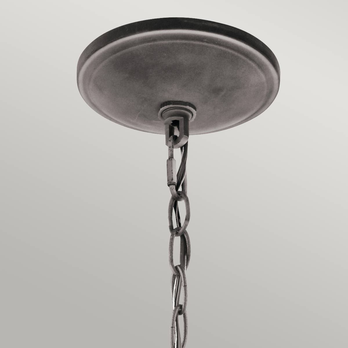 Taulbee Rustic Elegance 6-Light Chandelier in Weathered Zinc and Grey Wood