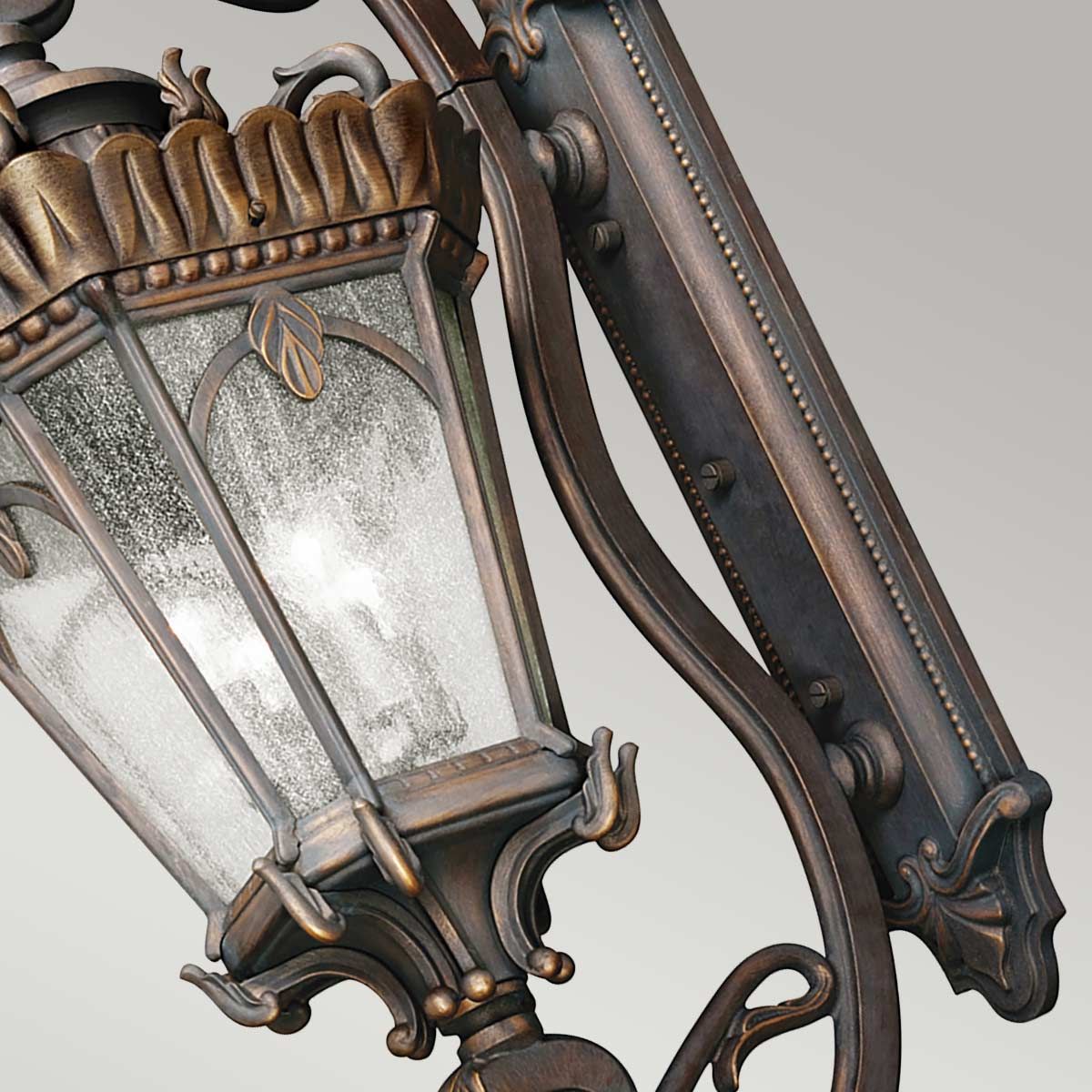 Exquisite Tournai Gothic Lantern: Grand 4-Bulb Outdoor Wall Light