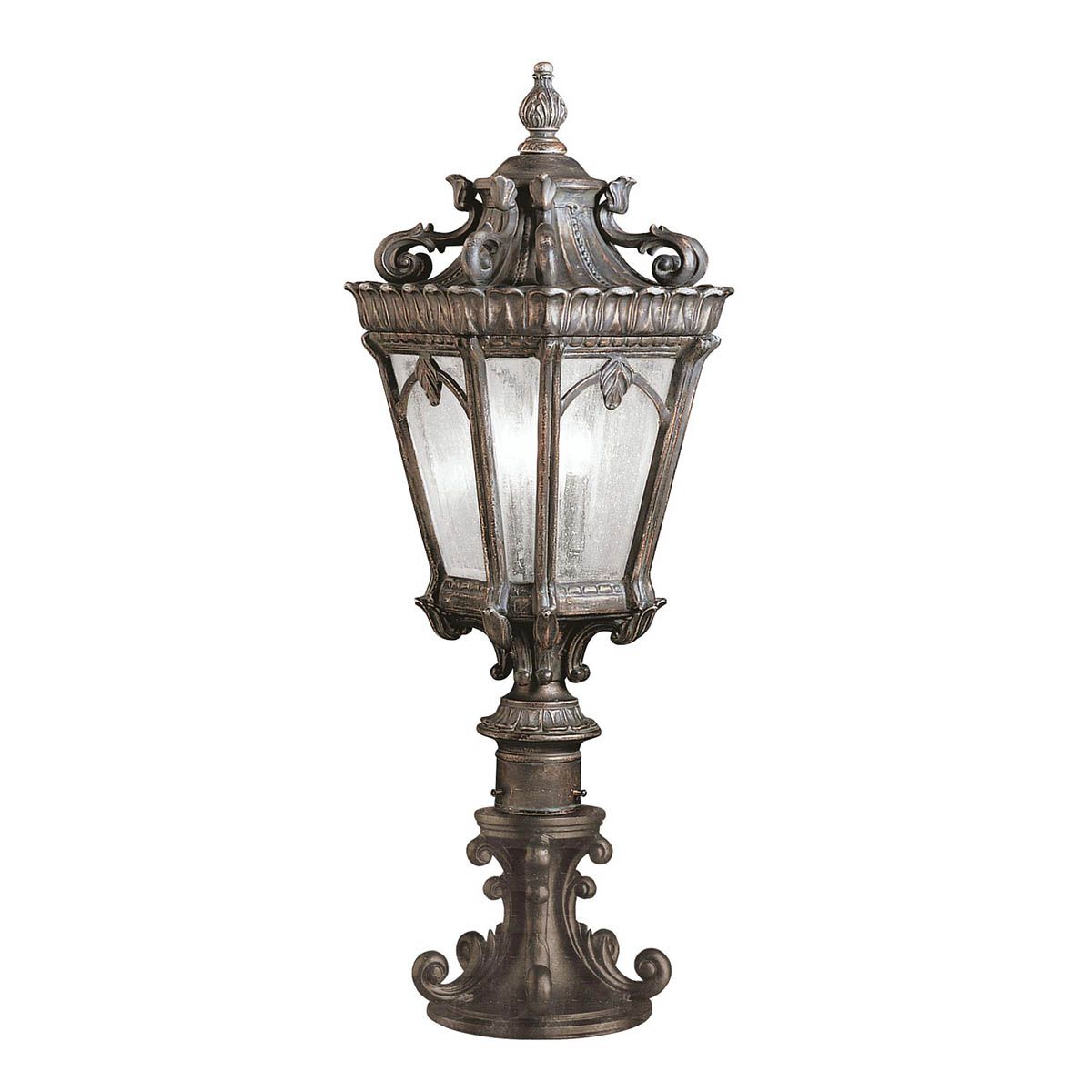 Tournai Georgian Gothic Cast Aluminium Outdoor Lantern Pedestal