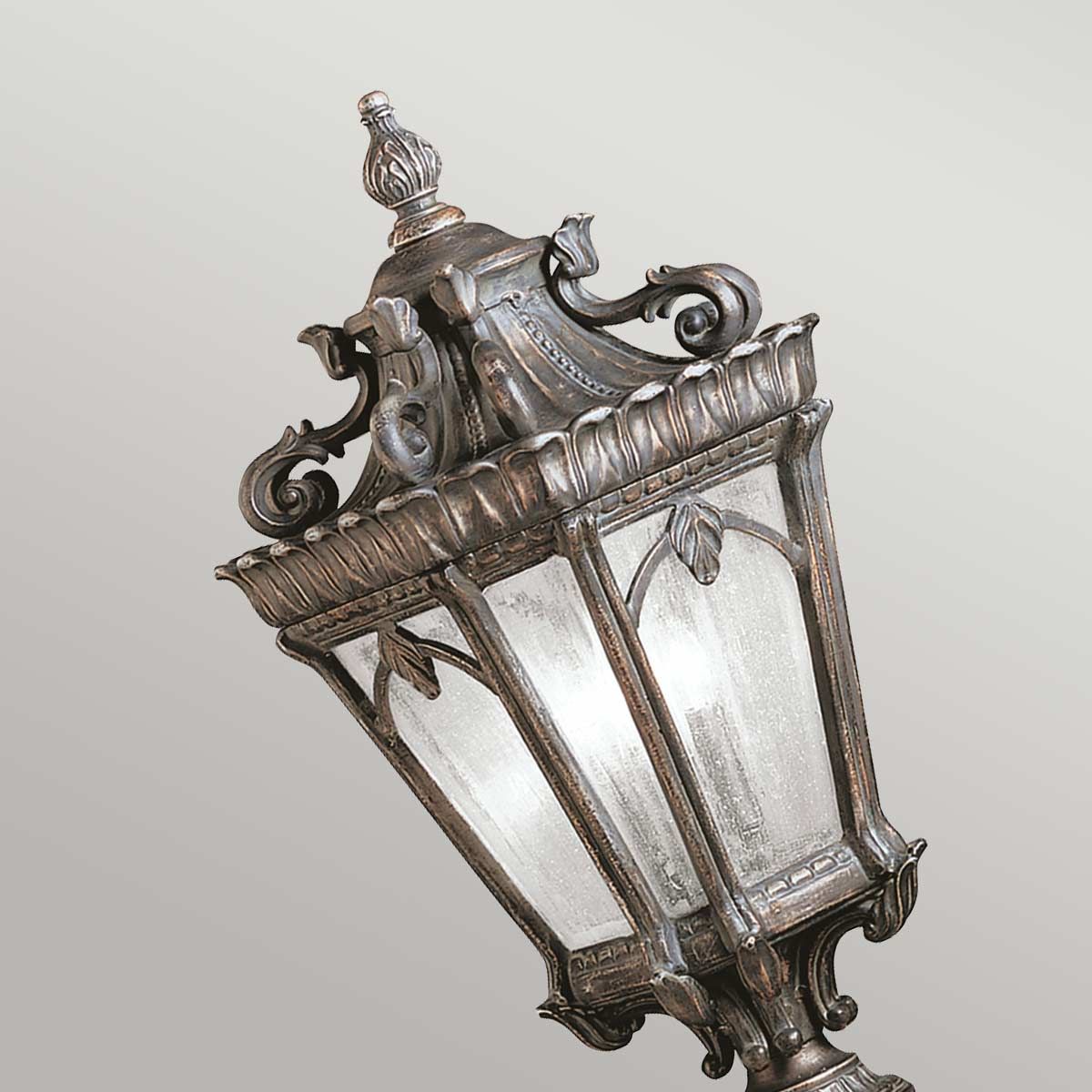 Tournai Georgian Gothic Cast Aluminium Outdoor Lantern Pedestal
