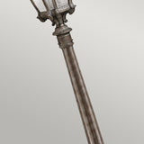 Georgian Gothic Garden Pathway Pillar Lantern in Londonderry Finish