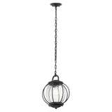 Vandalia Round Carrier Lantern - Textured Black