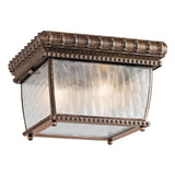 Venetian Rain Brushed Bronze Flush Mount Lantern