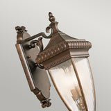 Victorian Elegance Brushed Bronze Porch Lantern with Dual Bulbs