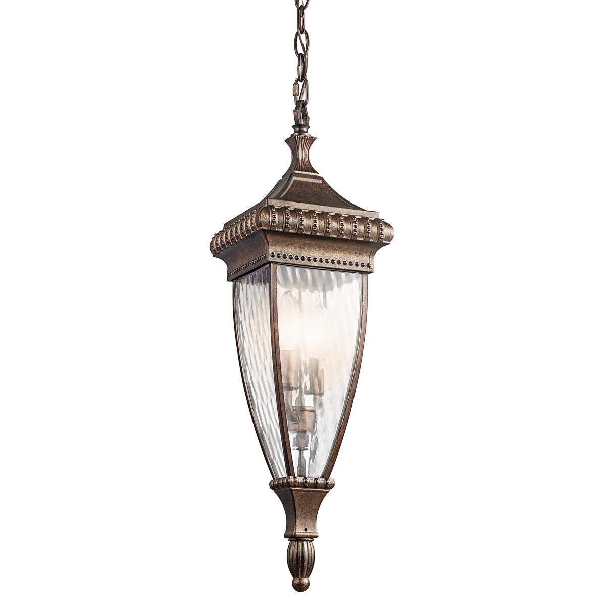 Venetian Rain Brushed Bronze Outdoor Pendant Lantern