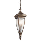 Venetian Rain Brushed Bronze Outdoor Pendant Lantern
