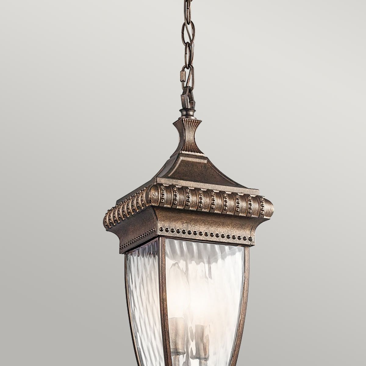 Venetian Rain Brushed Bronze Outdoor Pendant Lantern