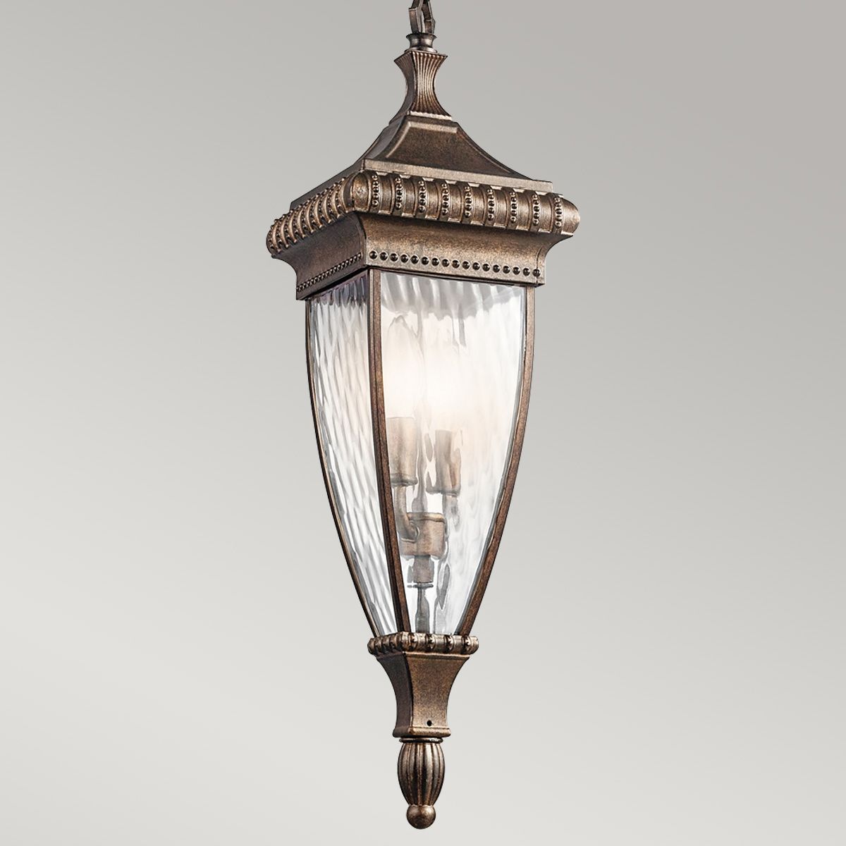 Venetian Rain Brushed Bronze Outdoor Pendant Lantern