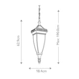Venetian Rain Brushed Bronze Outdoor Pendant Lantern
