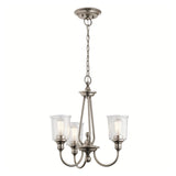 Elegant Waverly Trio Chandelier in Classic Pewter Finish