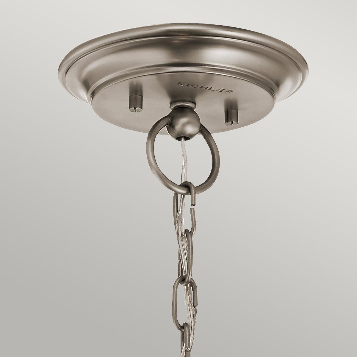 Elegant Waverly Trio Chandelier in Classic Pewter Finish