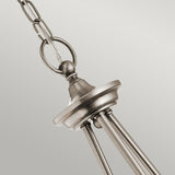 Elegant Waverly Trio Chandelier in Classic Pewter Finish
