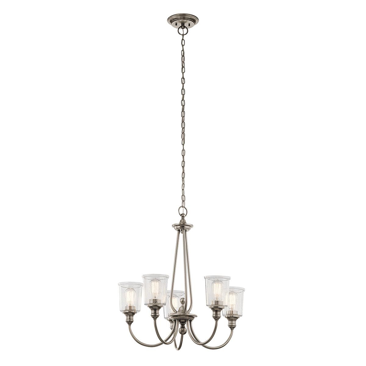 Waverly 5-Light Vintage-Inspired Pewter Chandelier