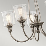 Waverly 5-Light Vintage-Inspired Pewter Chandelier