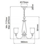 Waverly 5-Light Vintage-Inspired Pewter Chandelier