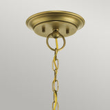 Waverly Radiant Brass Chandelier with Seeded Glass - 5 Light Fixture