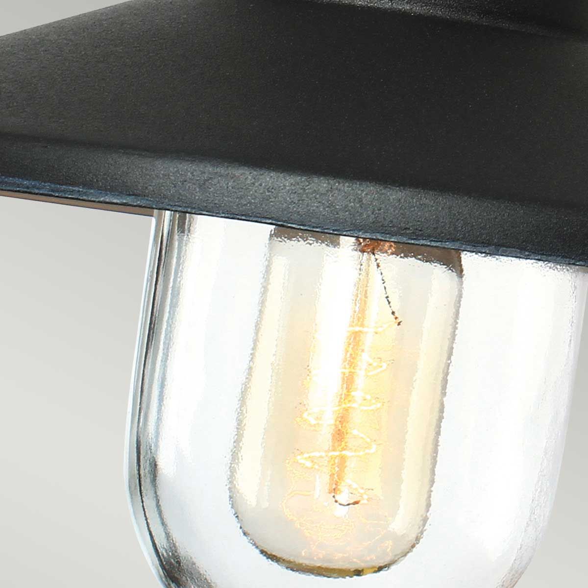 Klampenborg Scandinavian Swan Neck Wall Lantern - Matte Black