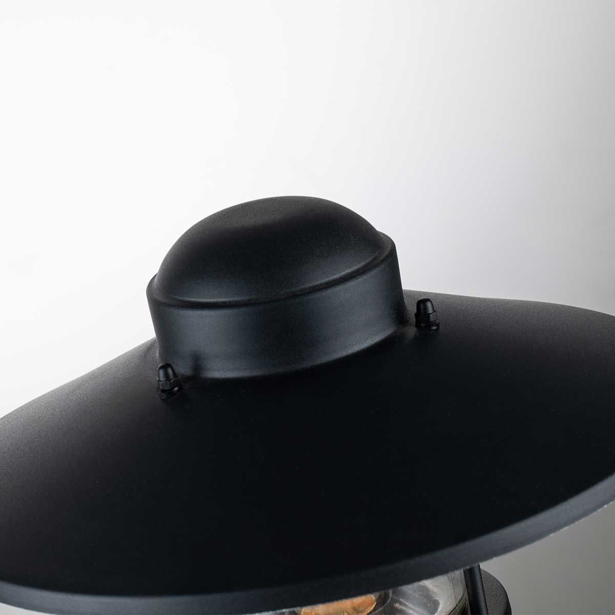 Klampenborg Black Outdoor Pedestal Lantern with PIR Sensor