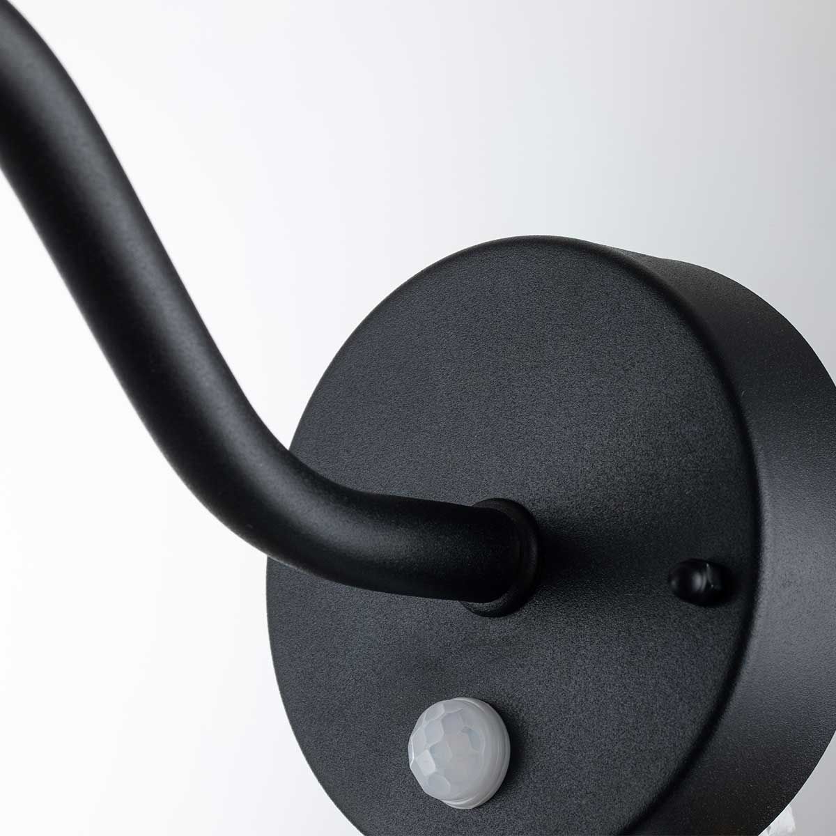 Klampenborg Black Swan Neck Outdoor Wall Lantern with Motion Sensor