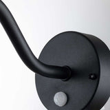 Klampenborg Black Swan Neck Outdoor Wall Lantern with Motion Sensor