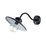Klampenborg Black Swan Neck Outdoor Wall Lantern with Motion Sensor