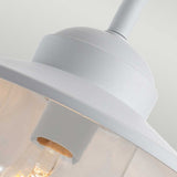 Klampenborg White Outdoor Swan Neck Wall Lantern with PIR Sensor