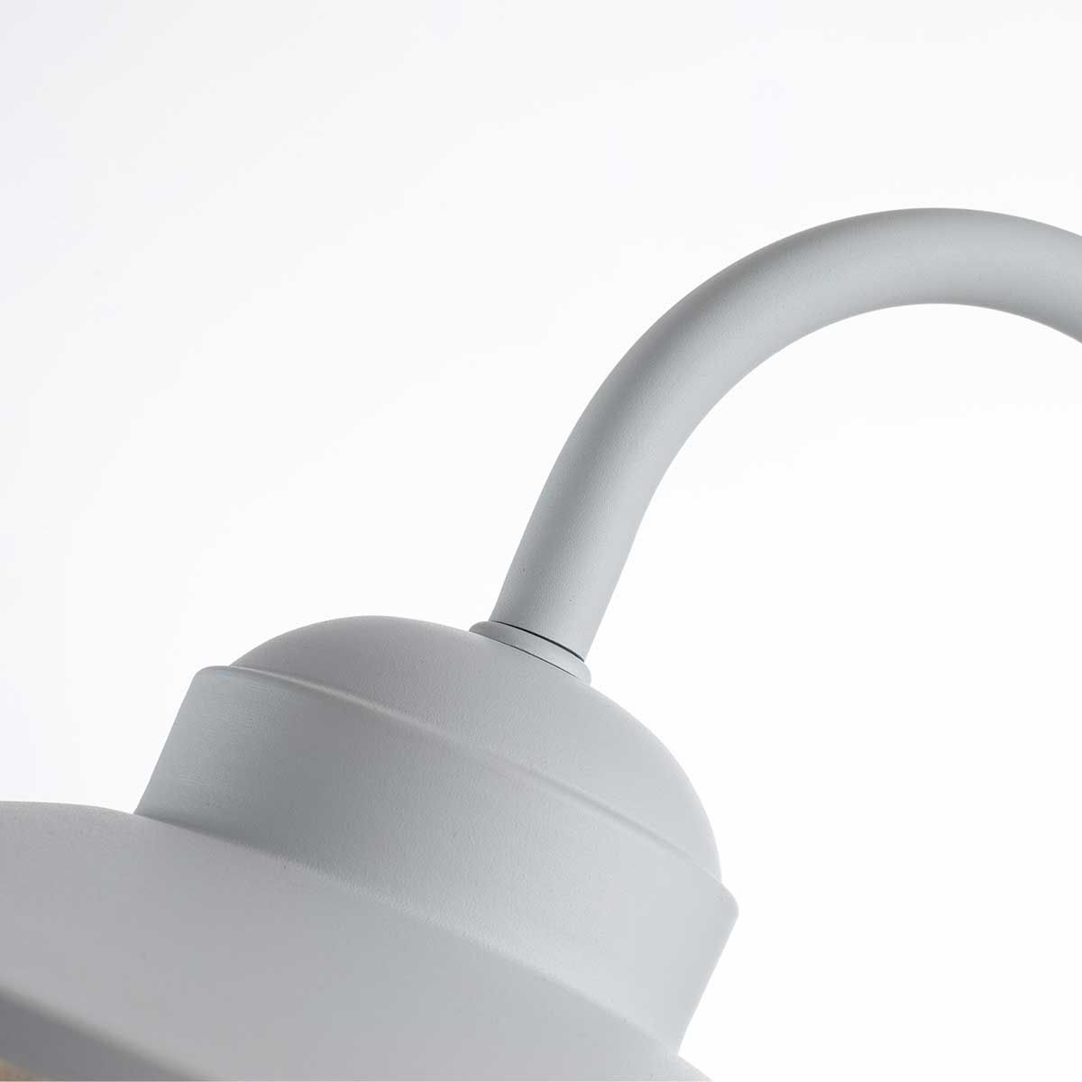 Scandinavian Swan Neck Outdoor Wall Lantern in White Finish