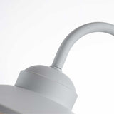 Scandinavian Swan Neck Outdoor Wall Lantern in White Finish