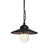 Klampenborg Outdoor Chain Lantern in Sleek Black Finish