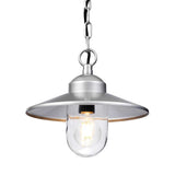 Klampenborg Scandinavian Exterior Lantern in Silver Finish