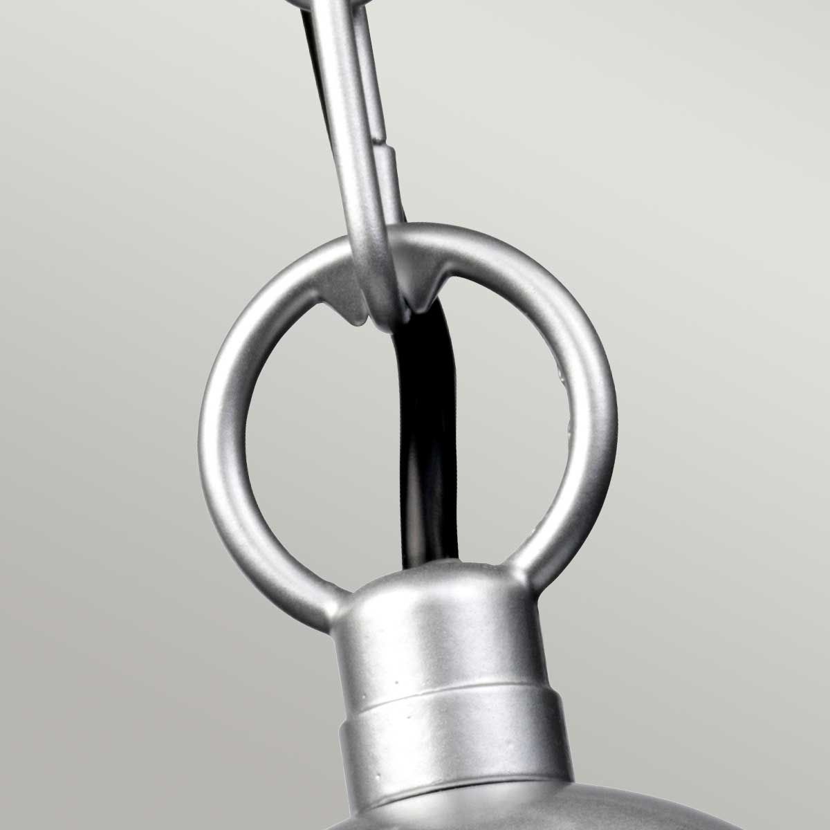 Klampenborg Scandinavian Exterior Lantern in Silver Finish