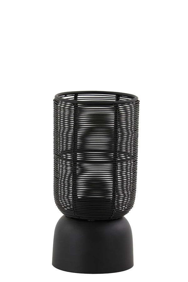 Matte Black Lezuza Hurricane Vase Ø10x21 cm