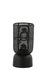 Matte Black Lezuza Hurricane Vase Ø10x21 cm