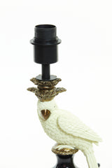 Elegant Nyasa Black-Cream Lamp Base, 14.5x14.5x46.5 cm
