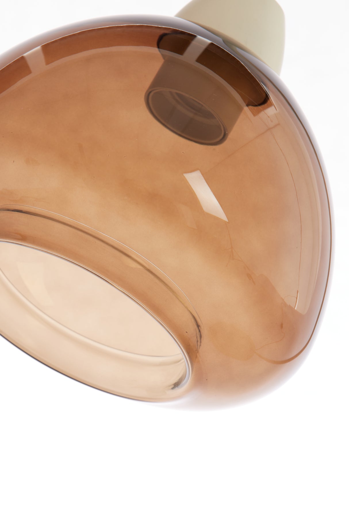 Elegant Bisho Glass Table Lamp in Sand and Brown, 31.5x20x61 cm