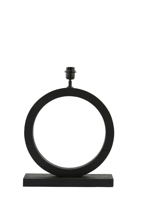 Black Matte Tinar Wood Lamp Base, 41x13x55 cm