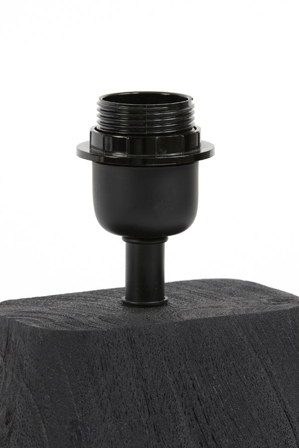 Kardan Wood Lamp Base in Matte Black - 16x10x21 cm