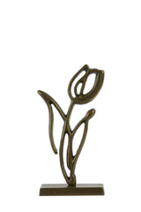 Antique Bronze Tulip Ornament on Base 17x6x35 cm