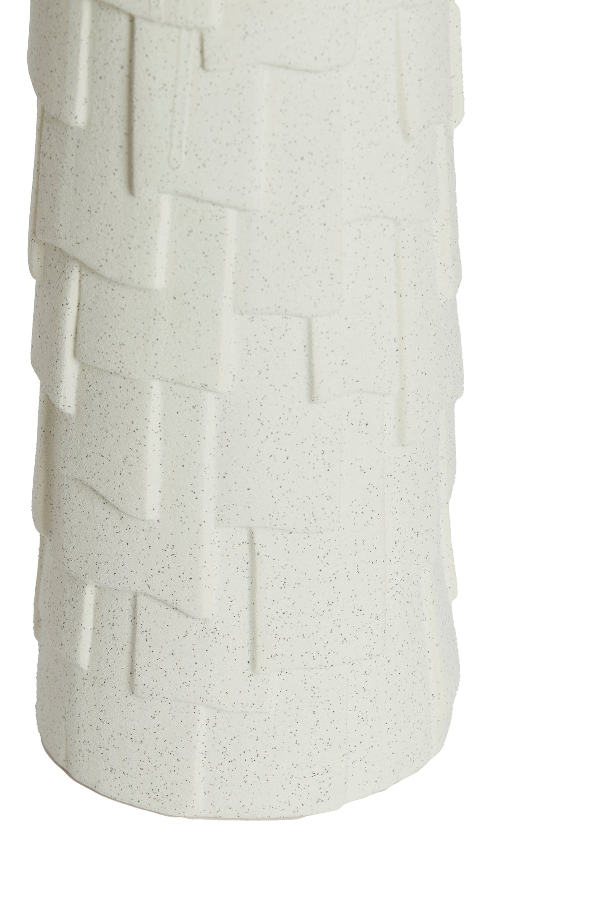 Elegant Matte Cream Ceramic Vase - 14.5x42 cm