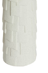 Elegant Matte Cream Ceramic Vase - 14.5x42 cm
