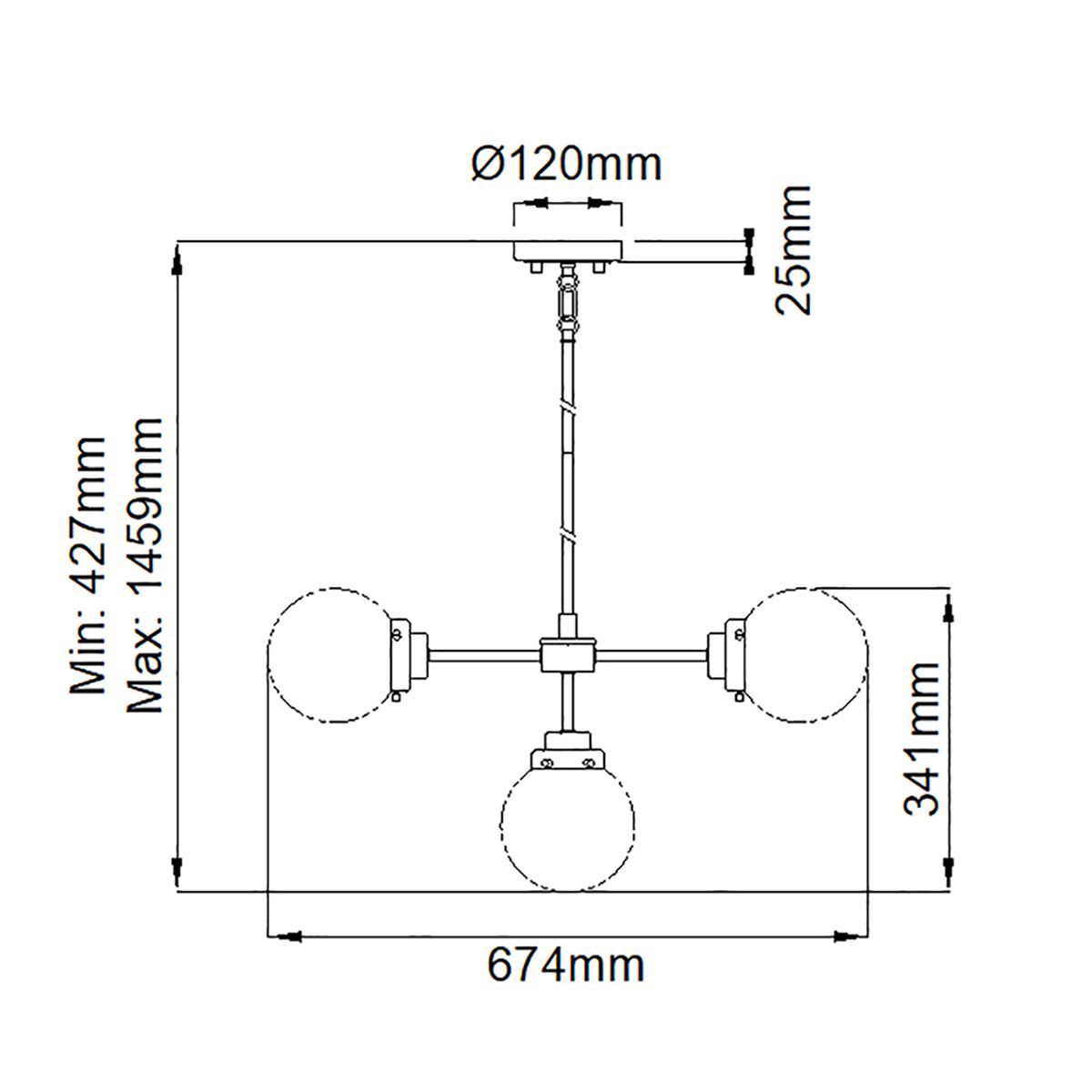 Kula Polished Nickel 5-Light Modern Retro Chandelier