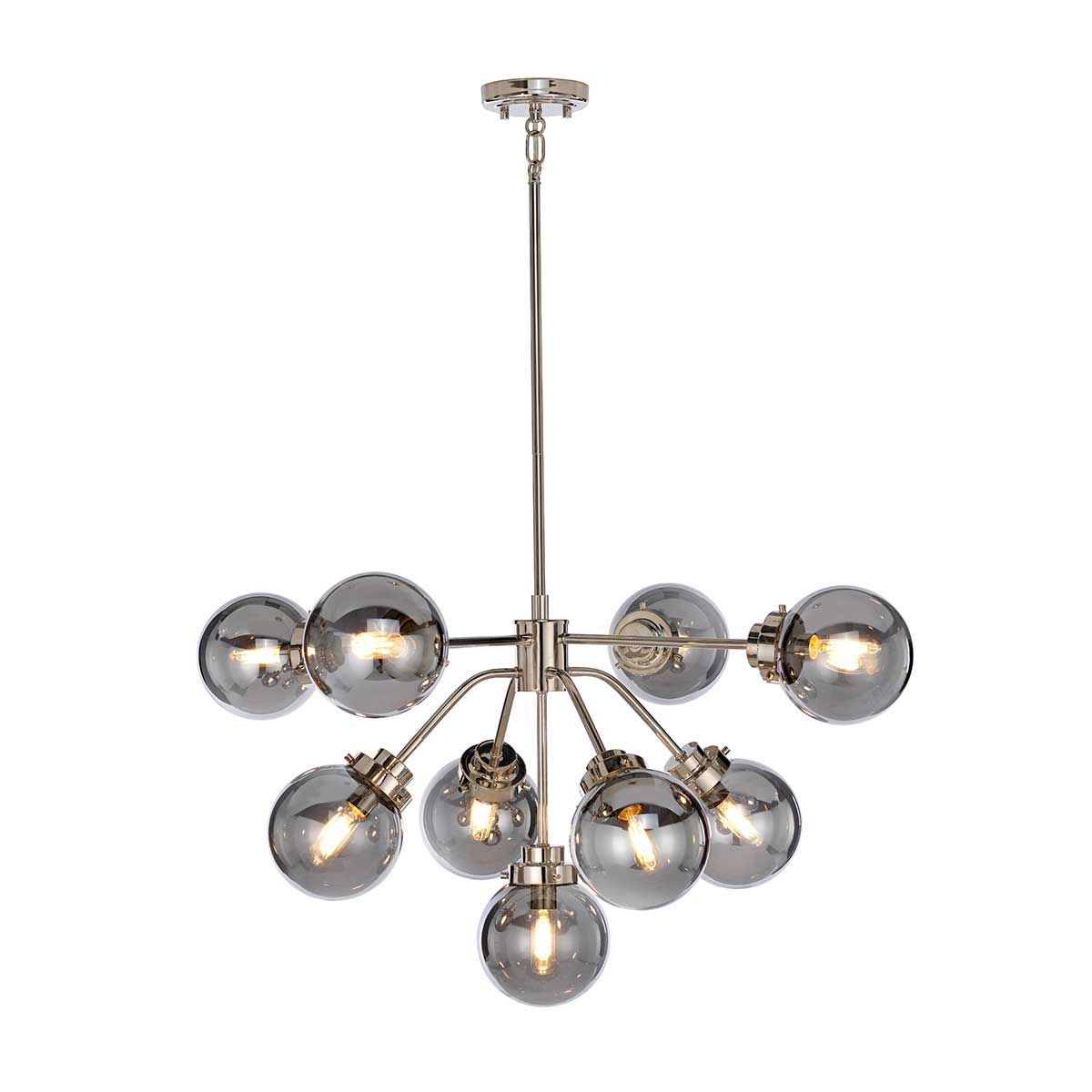 Lustrous Cascade 9-Light Modern Chandelier