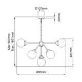 Lustrous Cascade 9-Light Modern Chandelier