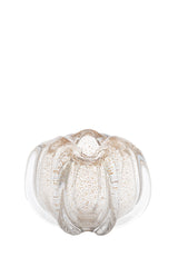 Murela Clear Glass Vase with Shimmering Sand Detail, 21x16 cm