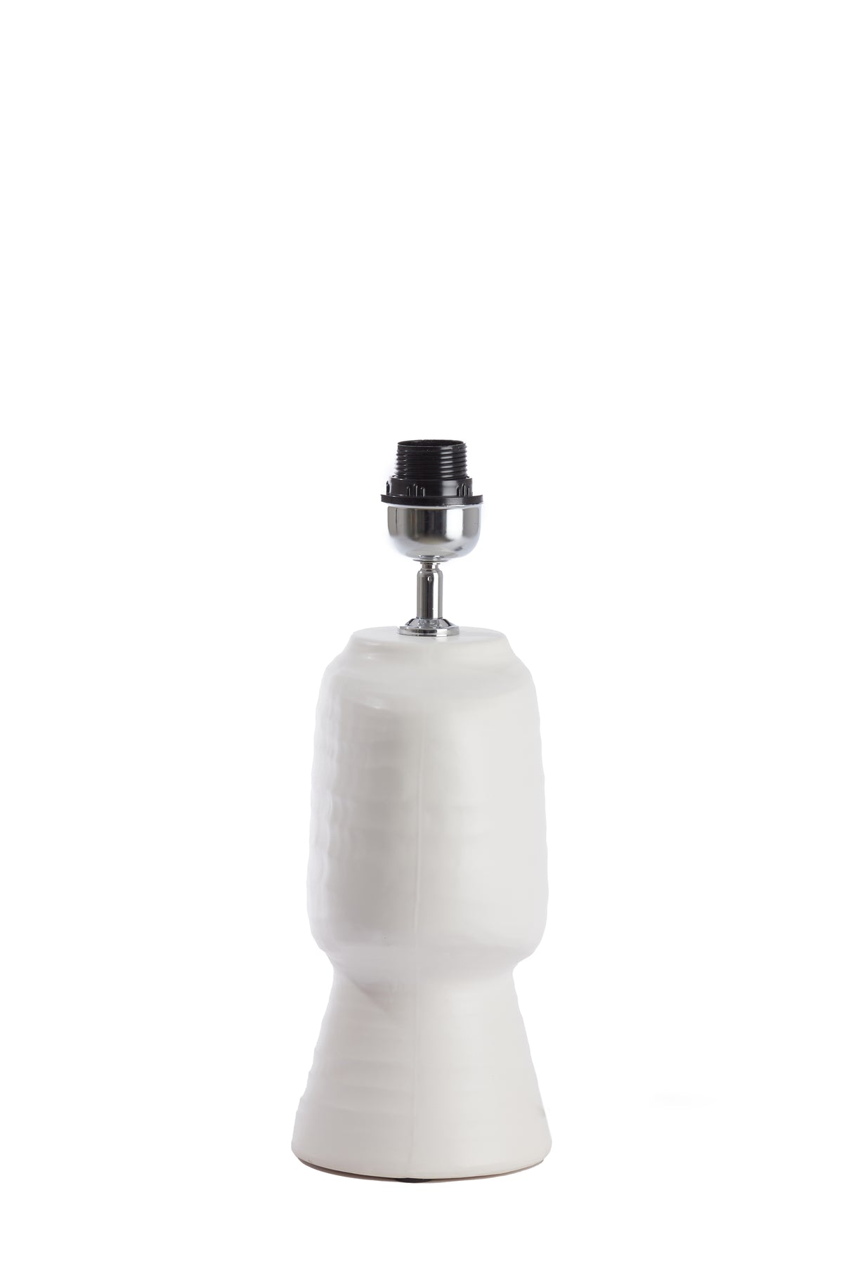 Ceramic Lamp Base in Soft Cream Finish, 22.5x14.5x39 cm.