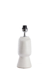 Ceramic Lamp Base in Soft Cream Finish, 22.5x14.5x39 cm.